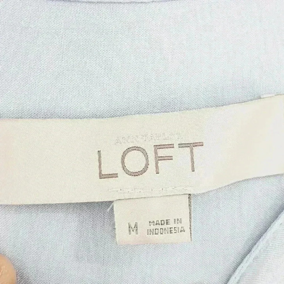 LOFT Soft Blue Long Sleeve Blouse - Picture 5 of 7
